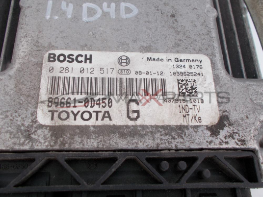 Компютър за Toyota Yaris 1.4 D4D Engine ECU 0281012517 89661-0D450G