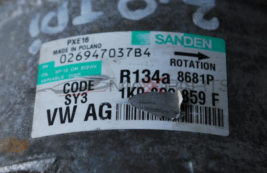 КЛИМА КОМПРЕСОР AIR CON PUMP  VW GOLF 5   2,0TDI         R134A8681P