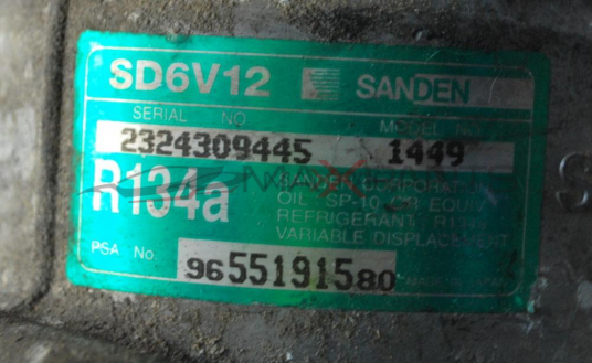 Клима компресор за PEUGEOT 307 1.6HDI        9655191580