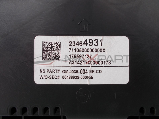 Измервателни уреди за Opel Insignia  23464931   7110500000000X   175597137   A314217000000178   GM-0035-004-MR-CD    00466939-000055