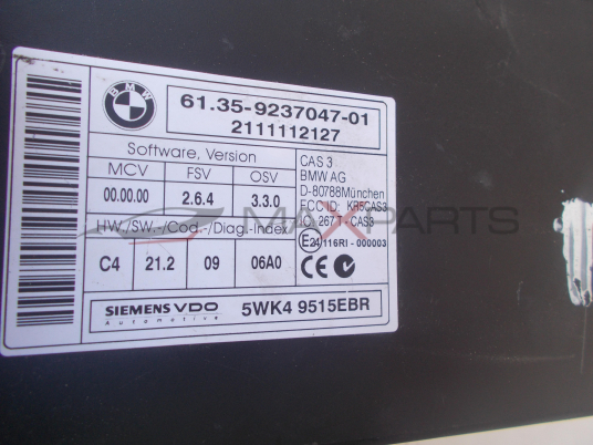 Комфорт модул за BMW E82 COMFORT CONTROL MODULE 61.35-9237047-01 923704701 5WK4 9515EBR