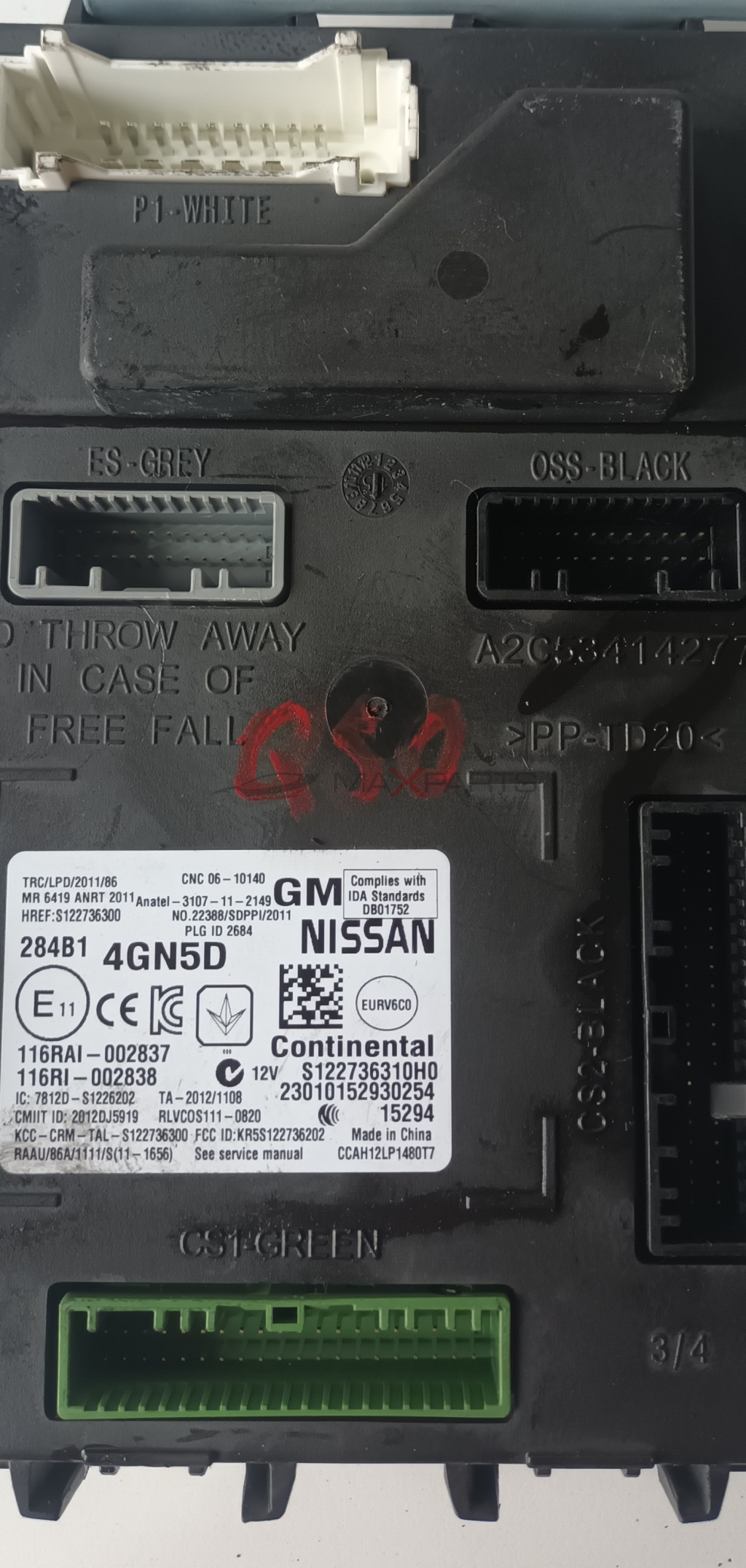 КОМФОРТ МОДУЛ INFINITI Q 50 284B1 4GN5D ECE 116RAI - 002837 116RI - 002838 IC : 7812D - S1226202