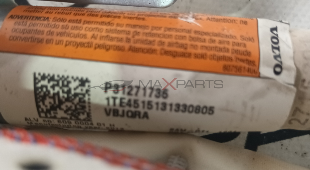AIRBAG ЗАВЕСА VOLVO XC 60 LH ЛЯВА P31271736 1TE4515131330805  VBJQRA  ALV BOT 600 0004 01  VOLVO  27