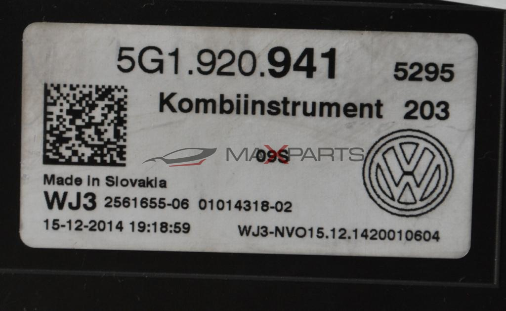 Арматурно табло за VW GOLF 7  2.0TDI          5G1 920 941