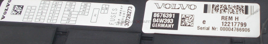 Бушонно табло за Volvo S60 FUSE BOX 867639104W393 30728273 12217799