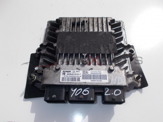 Компютър за PEUGEOT 406 2.0 HDI ENGINE ECU SW9653059780 HW9647423380 SID801A  5WS40107D-T