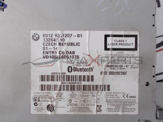 CD PLAYER BMW F30   6512 9331207-01