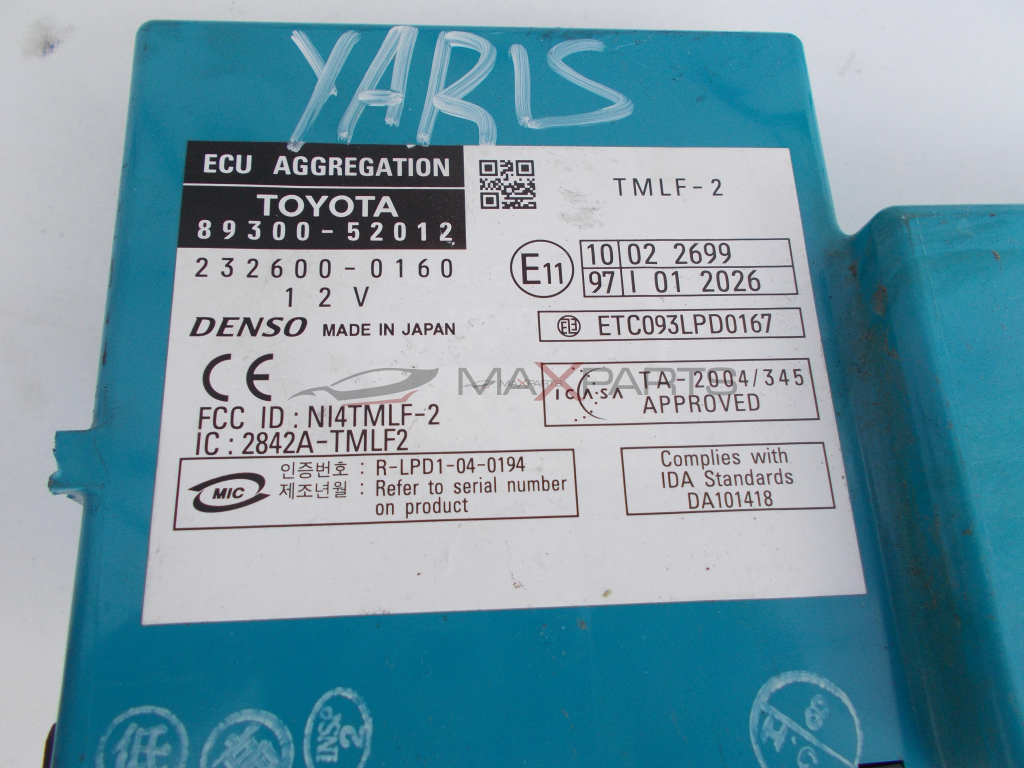 Модул за Toyota Yaris CONTROL MODULE 89300-52012 232600-0160