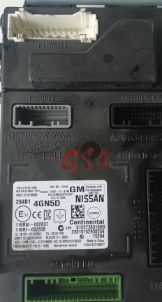 КОМФОРТ МОДУЛ INFINITI Q 50 284B1 4GN5D ECE 116RAI - 002837 116RI - 002838 IC : 7812D - S1226202